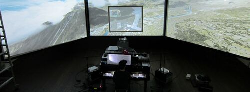 The piano and the Flightsimulator